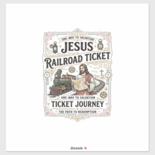 Jesus Bahnticket Reise Jesus Bahnticket Aufkleber