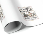 Jesus Bahnticket Reise Jesus Bahnticket Geschenkpapier (Rolleneckpunkt)