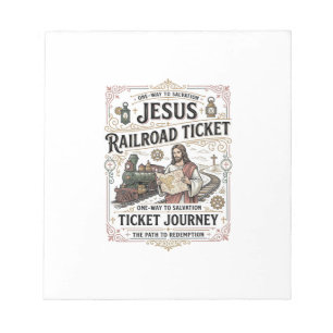 Jesus Bahnticket Reise Jesus Bahnticket Notizblock