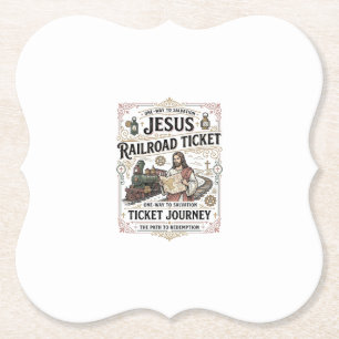 Jesus Bahnticket Reise Jesus Bahnticket Untersetzer