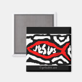Jesus Banner gotGod316.com Magnet (Vorderseite/Rückseite)