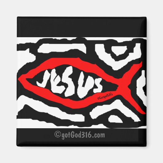 Jesus Banner gotGod316.com Magnet (Vorne)