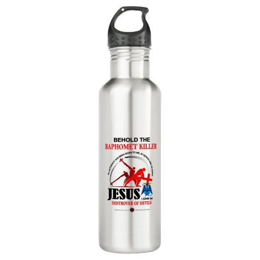 JESUS: Baphomet-Killer Edelstahlflasche (Vorderseite)