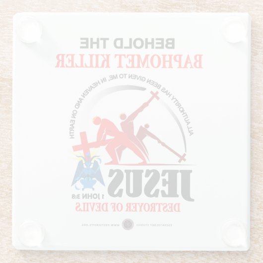 JESUS: Baphomet-Killer Glasuntersetzer (Rückseite)