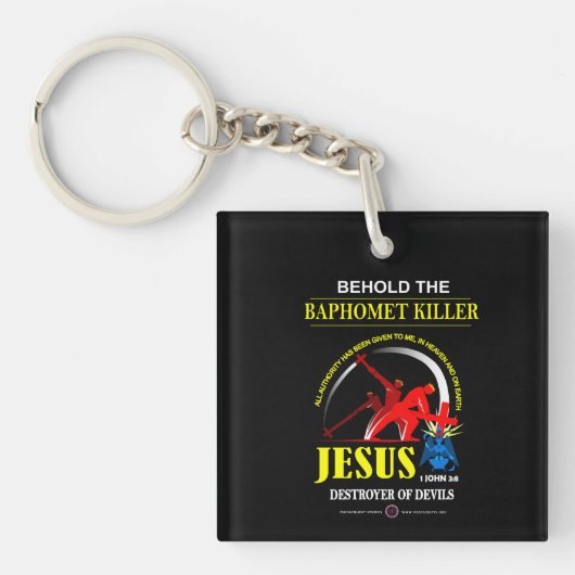JESUS: Baphomet-Killer Schlüsselanhänger (Vorderseite)