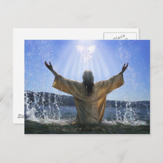 Jesus Baptismus Postkarte (Vorne/Hinten)