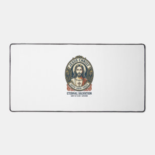 Jesus Barber Herrenpflege Grafik T-Shirt Christlic Schreibtischunterlage
