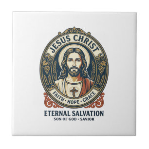 Jesus Barbier Herrenpflege Grafik T-Shirt Christli Fliese