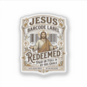 Jesus Barcode Etikett Erlöst Jesus Barcode Erlöst (Vorderseite)