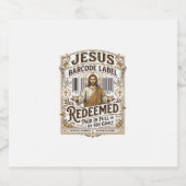 Jesus Barcode Etikett Erlöst Jesus Barcode Erlöst (Einzelnes Label)