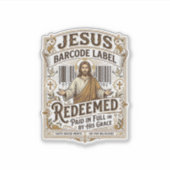 Jesus Barcode Etikett Erlöst Jesus Barcode Erlöst (Vorderseite)