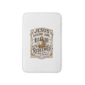 Jesus Barcode Etikett Erlöst Jesus Barcode Erlöst Badematte (Vorderseite Vertikal)