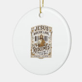 Jesus Barcode Etikett Erlöst Jesus Barcode Erlöst Keramik Ornament (Links)
