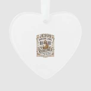 Jesus Barcode Etikett Erlöst Jesus Barcode Erlöst Ornament