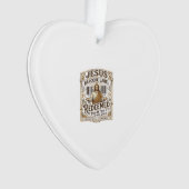 Jesus Barcode Etikett Erlöst Jesus Barcode Erlöst Ornament (Vorderseite)