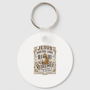 Jesus Barcode Etikett Erlöst Jesus Barcode Erlöst Schlüsselanhänger