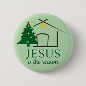 Jesus basiert auf dem Glauben der Vernunft Button (Vorderseite)