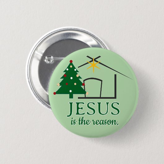 Jesus basiert auf dem Glauben der Vernunft Button (Vorne & Hinten)