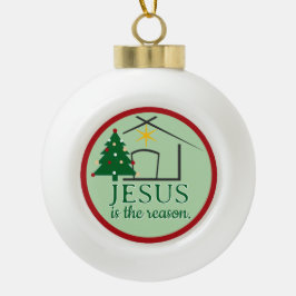 Jesus basiert auf dem Glauben der Vernunft Keramik Kugel-Ornament