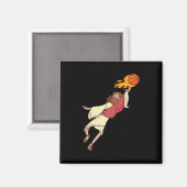 Jesus Basketball spielen Magnet (Vorderseite/Rückseite)