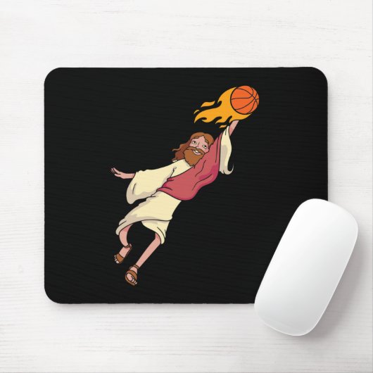 Jesus Basketball spielen Mousepad (Mit Mouse)