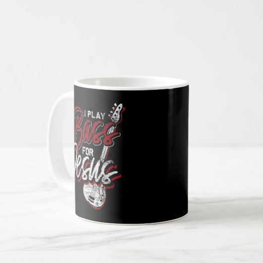 Jesus Bassist Christlich Bass Player Gitarre Kaffeetasse (Vorderseite Links)
