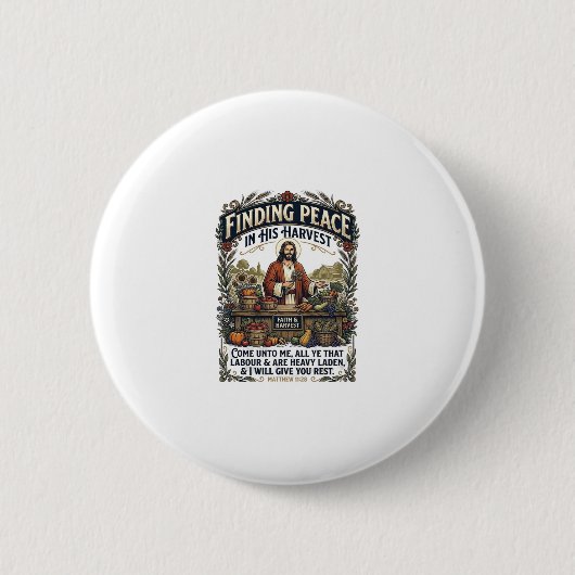 Jesus Bauernmarkt Handgemachte Lebensmittel Grafik Button (Vorderseite)