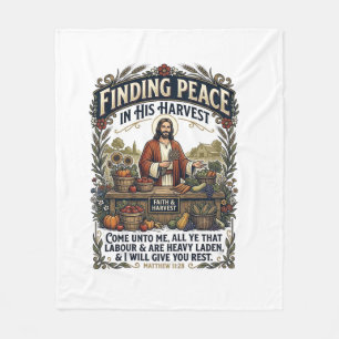 Jesus Bauernmarkt Handgemachte Lebensmittel Grafik Fleecedecke