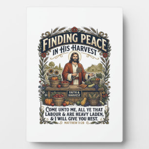 Jesus Bauernmarkt Handgemachte Lebensmittel Grafik Fotoplatte