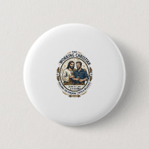 Jesus Bauhandwerk Berufsshirt Christliches Grafik_ Button