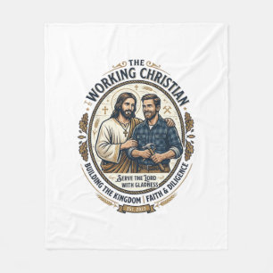 Jesus Bauhandwerk Berufsshirt Christliches Grafik_ Fleecedecke