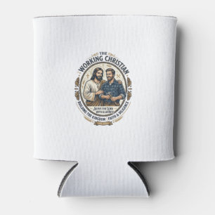 Jesus Bauhandwerk Shirt Christliches Grafik_ Dosenkühler
