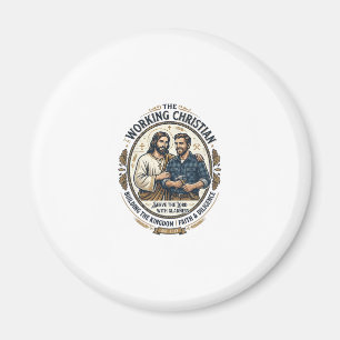 Jesus Bauhandwerk Shirt Christliches Grafik_ Magnet