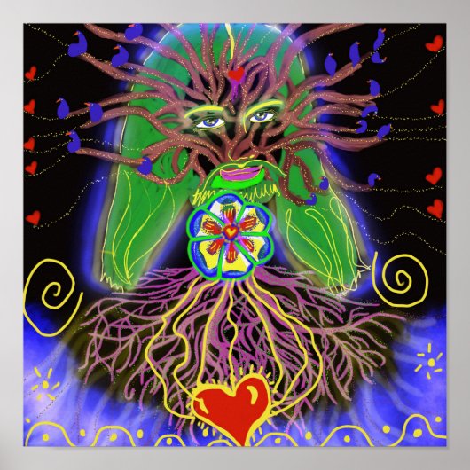 Jesus, Baum des Lebens Poster (Vorne)