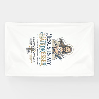 Jesus Beauty Salon Friseur T-Shirt Inspiration Banner