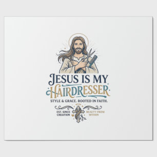 Jesus Beauty Salon Friseur T-Shirt Inspiration Geschenkpapier