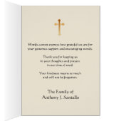 Jesus Beerdigung Beileid Heilige Karte Danke (Innen (Rechts))