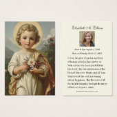 Jesus Beerdigung Gedenkgebet Heilige Karte (Vorne & Hinten)