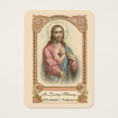 Jesus Beerdigung Gedenkgebet Heilige Karte (Vorderseite)