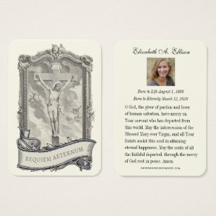 Jesus Beerdigung Gedenkgebet Heilige Karte