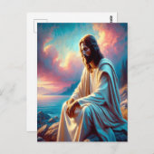 Jesus-Befriedung neben stillem Wasser Postkarte (Vorne/Hinten)