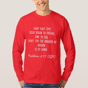 JESUS begann, Red Christmas Long Sleeve zu predige T-Shirt