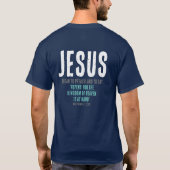 "JESUS begann zu predigen." Matthew 4:17 Typografi T-Shirt (Rückseite)