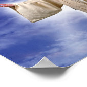 Jesus begrüßt dich mit offenen Armen Poster (Ecke)