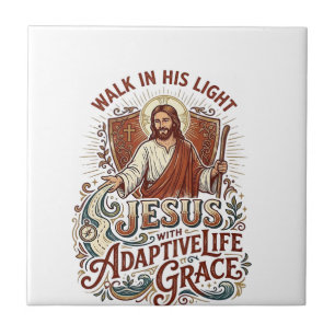 Jesus-Behindertenhilfe-T-Shirt Inspiration Fliese