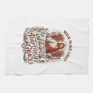 Jesus-Behindertenhilfe-T-Shirt Inspiration Geschirrtuch