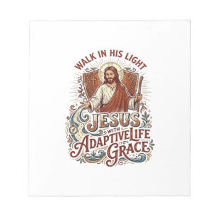 Jesus-Behindertenhilfe-T-Shirt Inspiration Notizblock