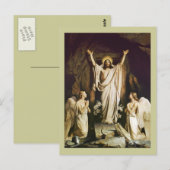 Jesus bei der Eröffnung des Grabes Postkarte (Vorne/Hinten)