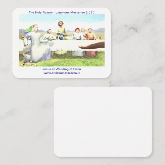 Jesus bei der Hochzeit der Kana-Heiligen Platzkarte (Vorne/Hinten)