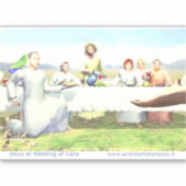 Jesus bei der Hochzeit von Cana Aufkleber (Vorderseite)